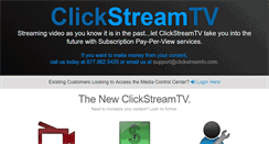 Desktop Screenshot of clickstreamtv.com