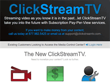 Tablet Screenshot of clickstreamtv.com